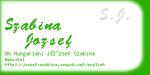 szabina jozsef business card